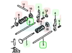 Tige De Culbuteur Pour Moteur Honda (14410ZM3000)