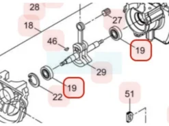 Roulement De Vilebrequin Pour Taille Haie Maruyama (261181)