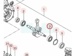 Roulement De Vilebrequin (coté Allumage) Pour Tronçonneuse Maruyama (285864)