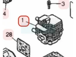 Cylindre Pour Moteur Zenoah (848EFS12A0)
