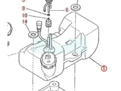 Réservoir D'éssence Pour Moteur Mitsubishi (LF01111BA)