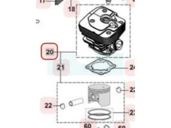 Kit Cylindre Piston Pour Tronçonneuse Maruyama (M036671)