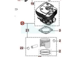 Kit Cylindre Piston Pour Tronçonneuse Maruyama (M036672)